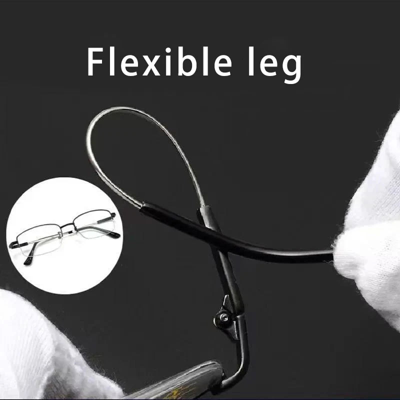 Color-changing Dual-purpose Reading Glasses Progressive Multi-focus Intelligent Zoom Titanium Memory Anti-blue Light XTP1832