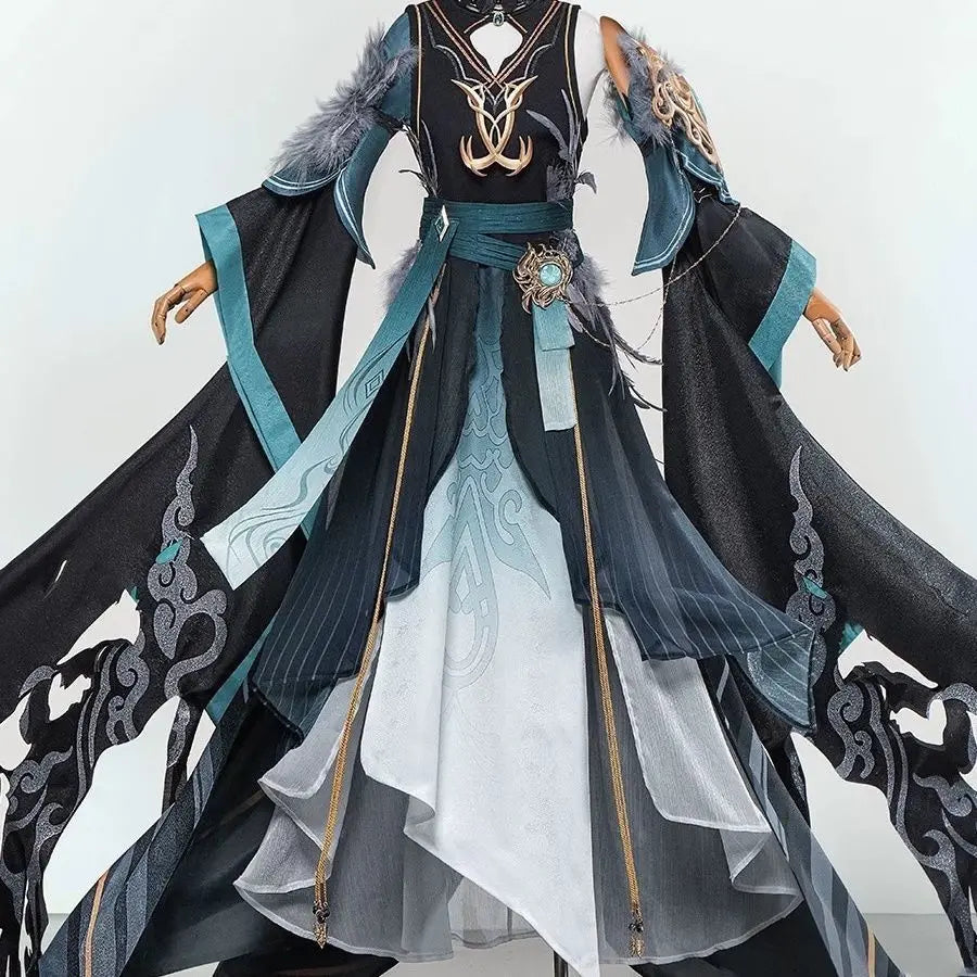 Halloween XIAO Costumes Hanfu Game Genshin Impact XIAO clothes Cosplay Costume Anime Costume Outfit Full Set
