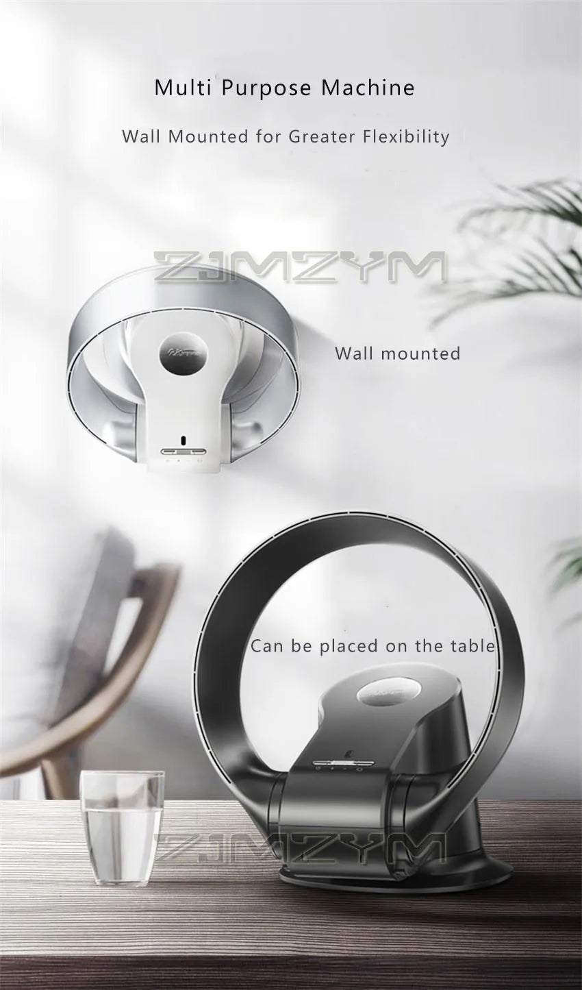 Bladeless Fan Muted Home Intelligent Wall Mounted Shaking Head Fan Floor Fan Remote Control Electric Fan Circulation Fan 220V