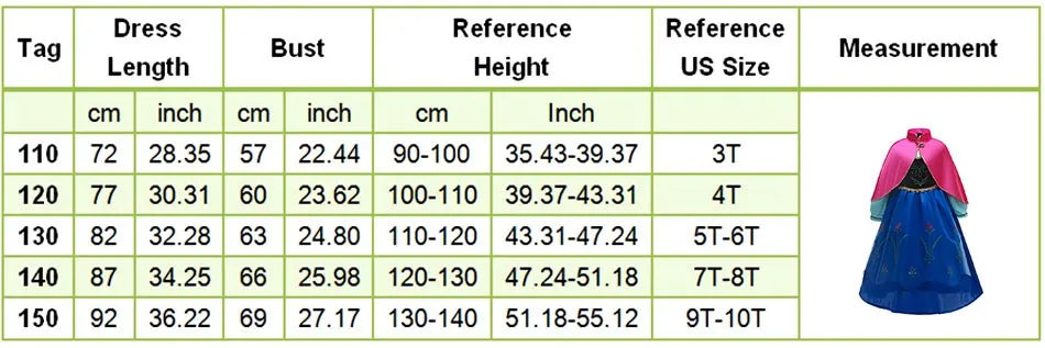Kids Princess Costume Children Elsa Anna Halloween Dress Girl Jasmine Moana Dinner Dress Rapunzel Mermaid Pageant Disguise 3-10Y