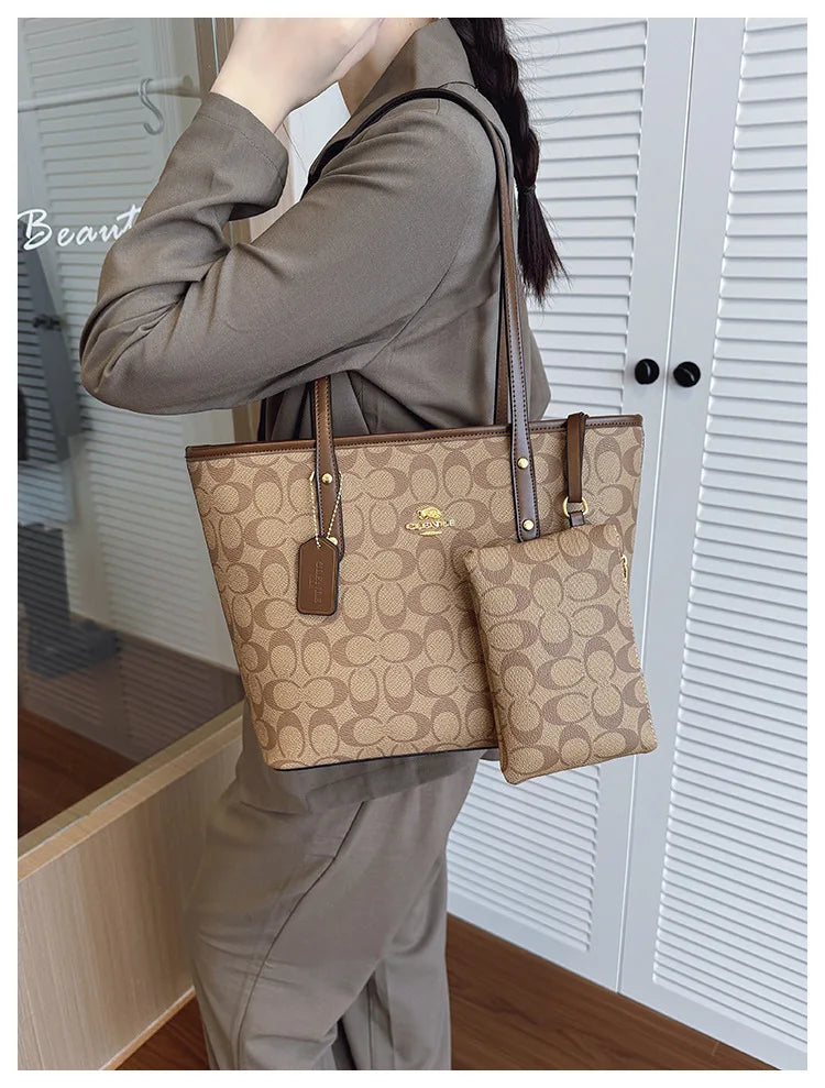 Luxury Designer Women'S One Shoulder Handbag Printed Vintage Paris Fashion Tote Bags Large -Capacity Portable Bag Cluch Bag Purs