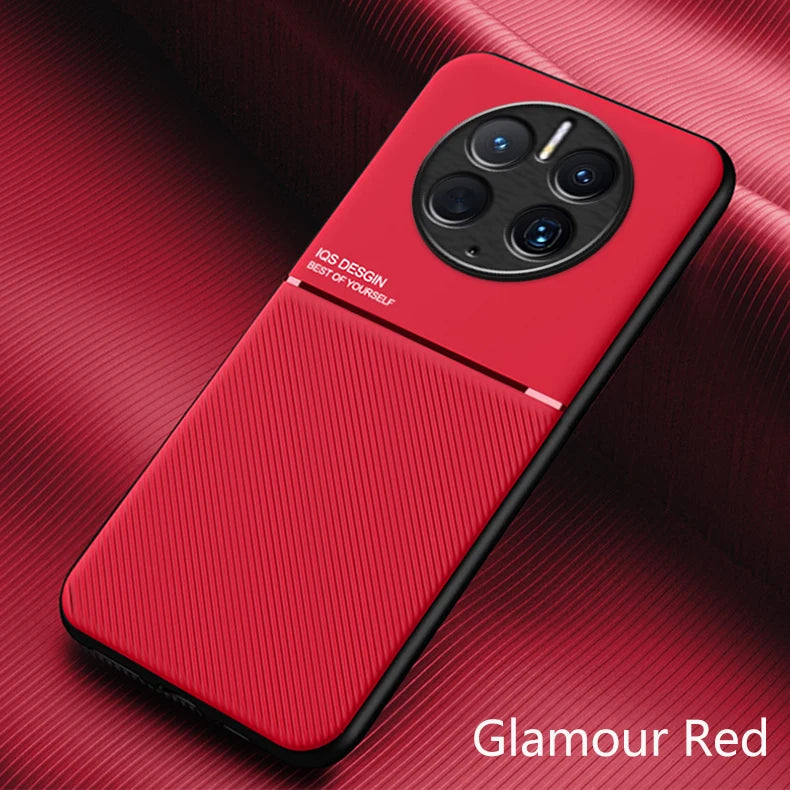 For Huawei Mate 50 Pro Case Car Magnetic Leather Cover Soft Frame Funda On For Mate 50 Pro Mate50 Pro Phone Cases Capa