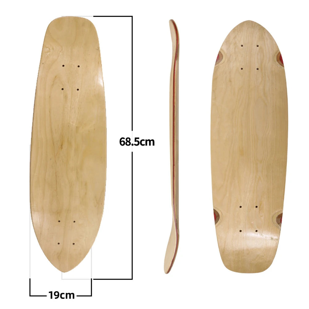 28/30/31/33/36 Inch Skate Board Smooth Maple DIY Skateboard Longboard Blank Land Surfboard Deck Short Board For Outdoor Sports