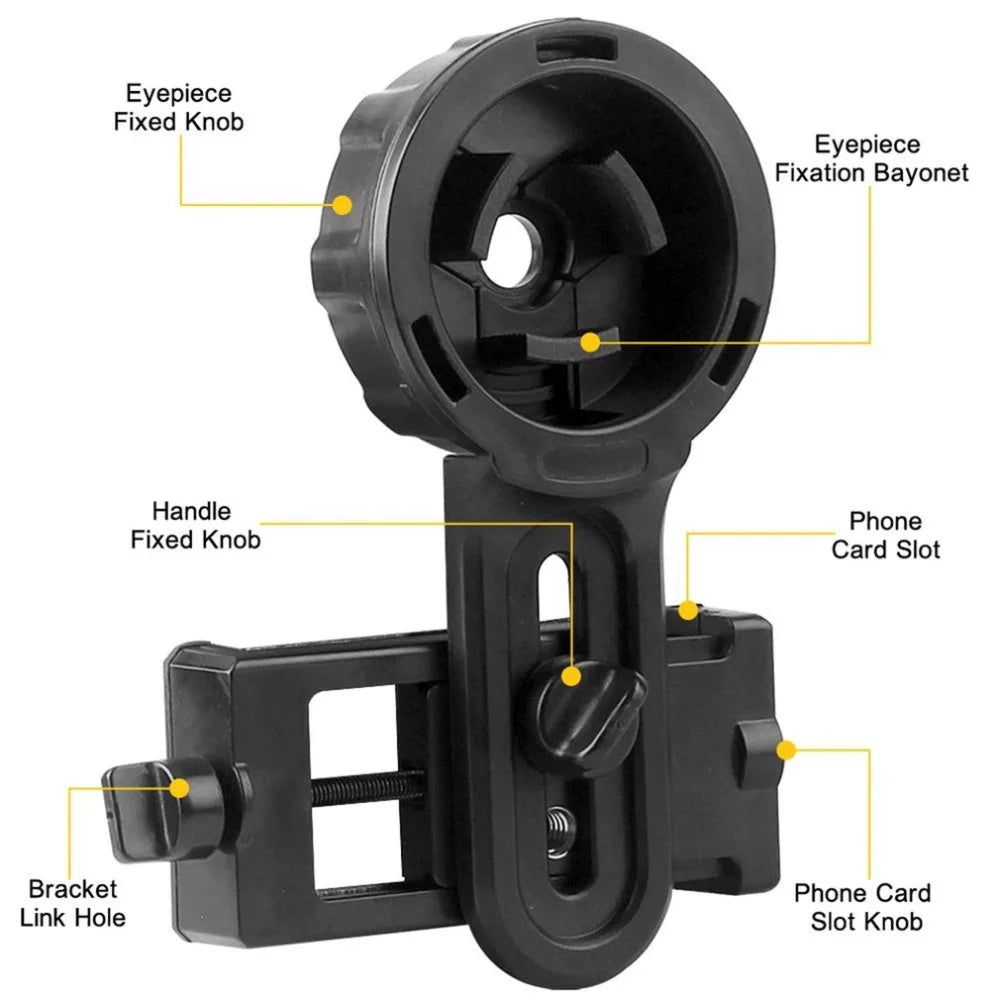 Universal Monocular Telescope Mobile Phone Holder Outdoor Camera Video Clip Photography Adapter Clip Mount Bracket Dropshipping