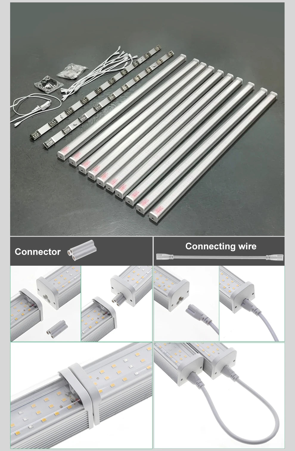 LED Grow Light Bar SMD2835 AC100-265V For Plants Fruit Trees Full Spectrum LED Grow Light For Veg Flowers