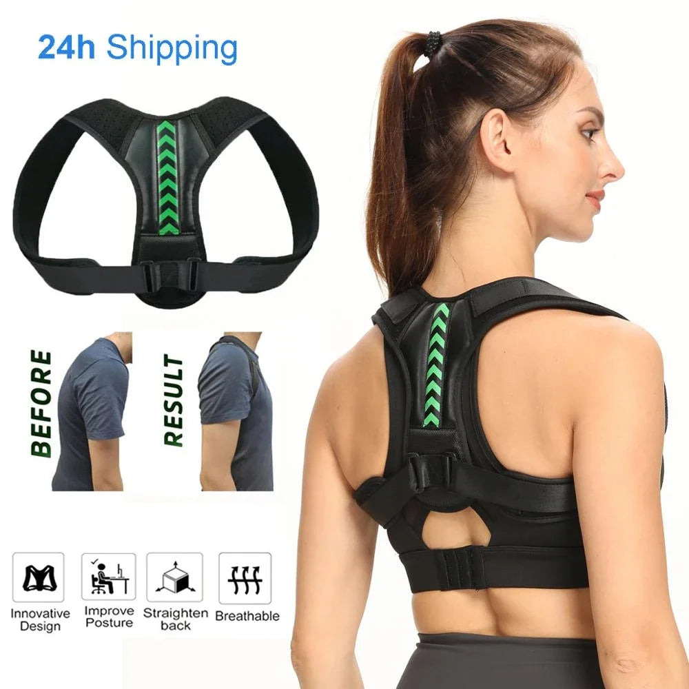 Adjustable Back Shoulder Posture Corrector Belt Clavicle Spine Support Reshape Your Body Home Office Sport Upper Back Neck Brace