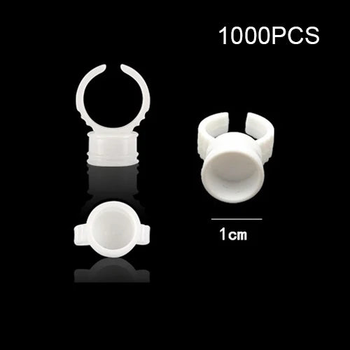 100/500/1000PCS Tattoo Rings Cups S/M/L Disposable Permanent Makeup Ring Plastic Tattoo Ink Pigment Ring for Tattoo Accessories
