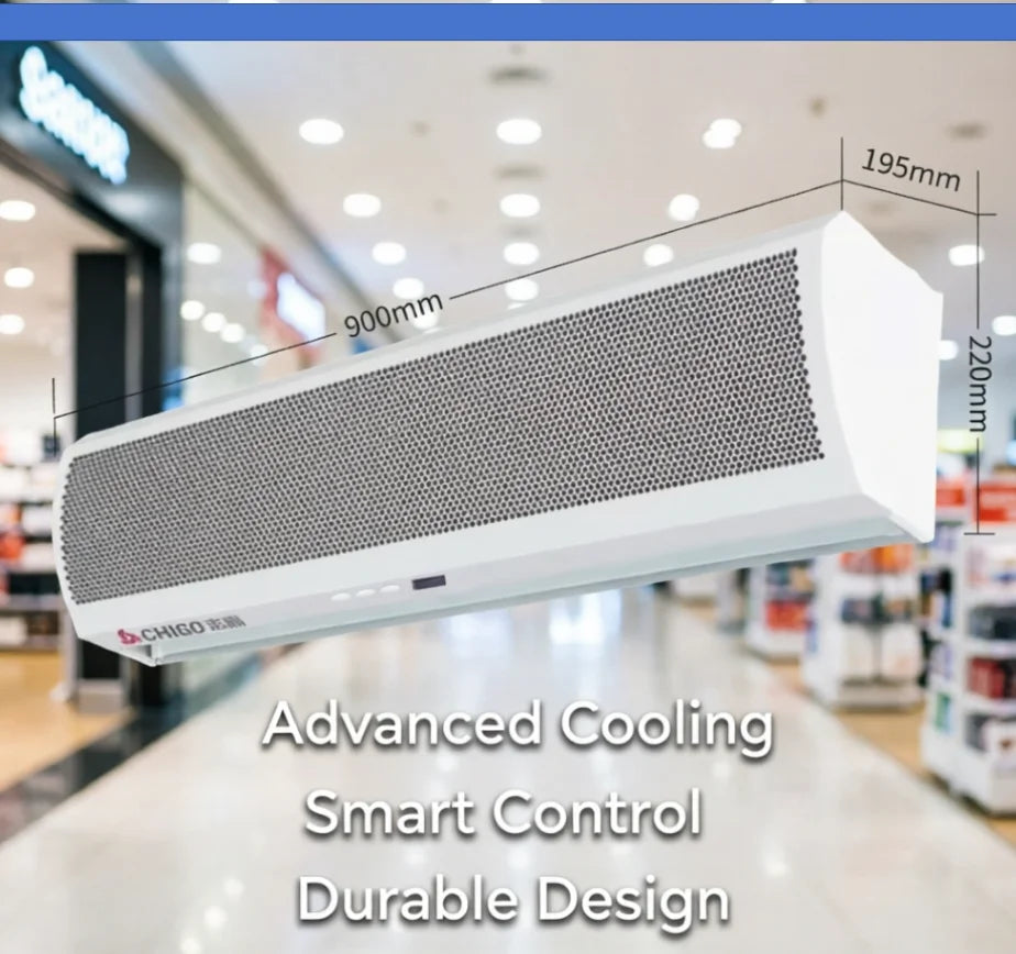 Chigo 220V Commercial Silent Air Curtain Wind Barrier for Restaurant Shop Supermarket Cold Storage LYH