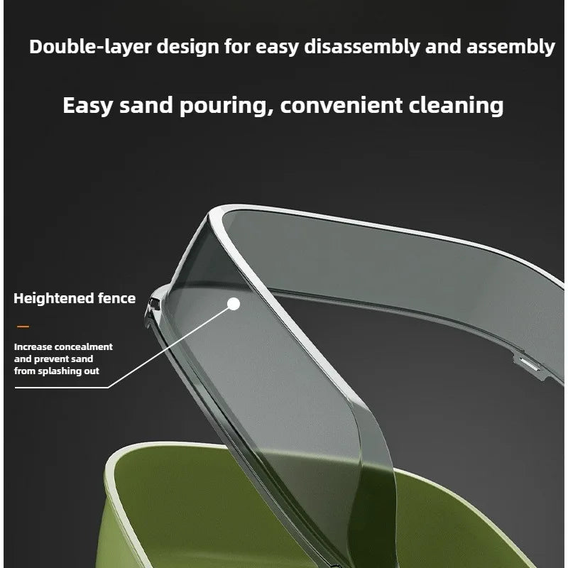 Semi Enclosed Cat Litter Box Breathable Odor Free Anti Splash Pet Supplies for Cats