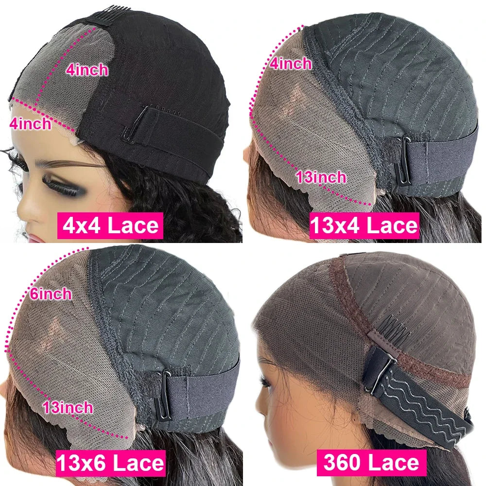 42 Inch Lagos Hairline 360 Full HD Lace Frontal Wigs 100% Human Hair Pre Plucked 400 Density 13x6 HD Lace Front Wear And Go Wigs