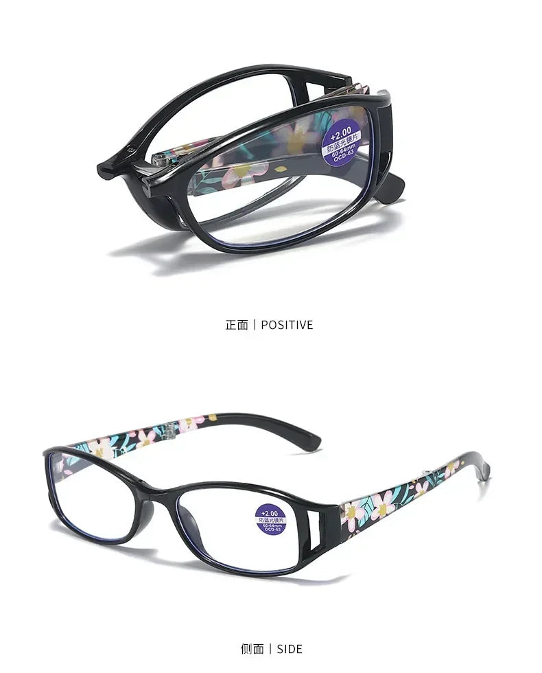 New Folding Reading Glasses Women Men Anti-Blue Light Portable Magnifying Presbyopia Eyewear +100+400 Eyeglasses