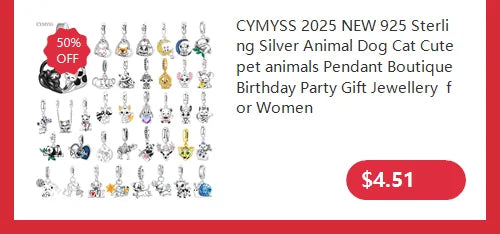 925 Sterling Silver Cute Pet Animal Lion King Pendant DIY Jewelry Beads for Women Bangle Bracelet Necklace Birthday Party Gifts