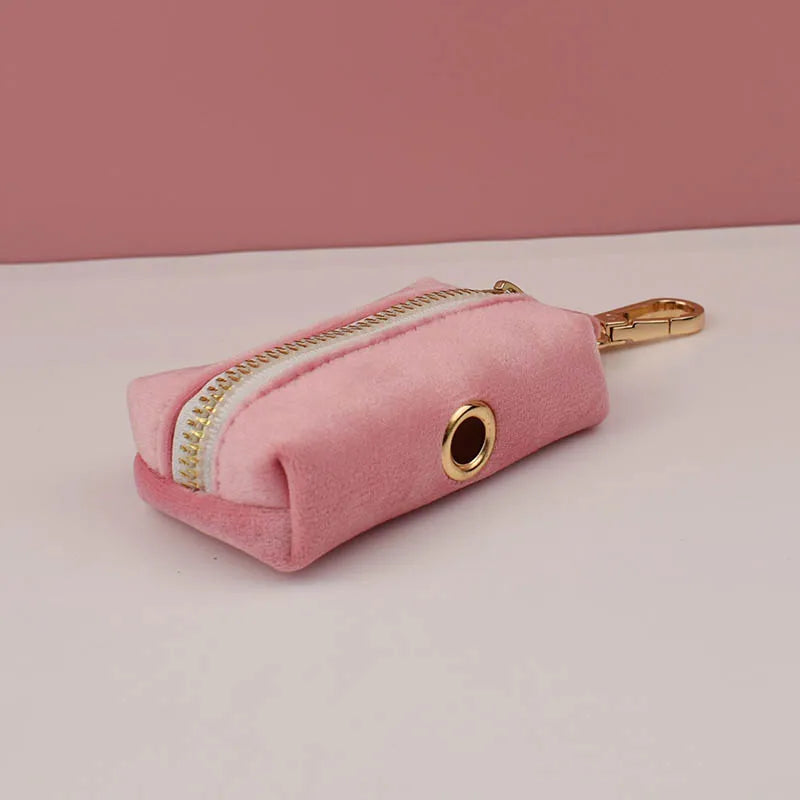 Pink Velvet Dog Collar And Leash Set For Small Medium Large Dogs Custom Engraved Nameplate Pet Supplies Dog Leash Velvet 01