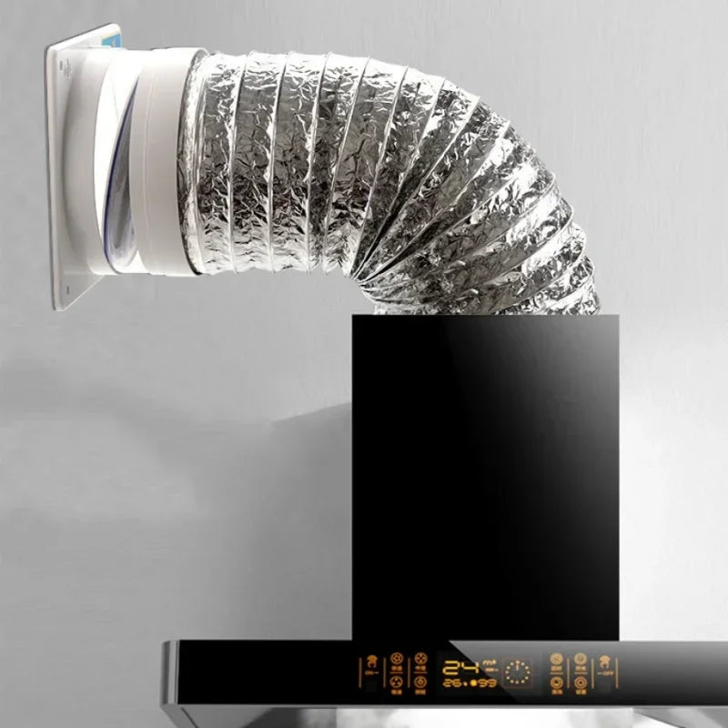 80/100/120/150/200 mm Encrypted Aluminum Foil Ventilation Pipe Scalable Smoke Tube Kitchen Outlet Bathroom Exhaust Fan Hose