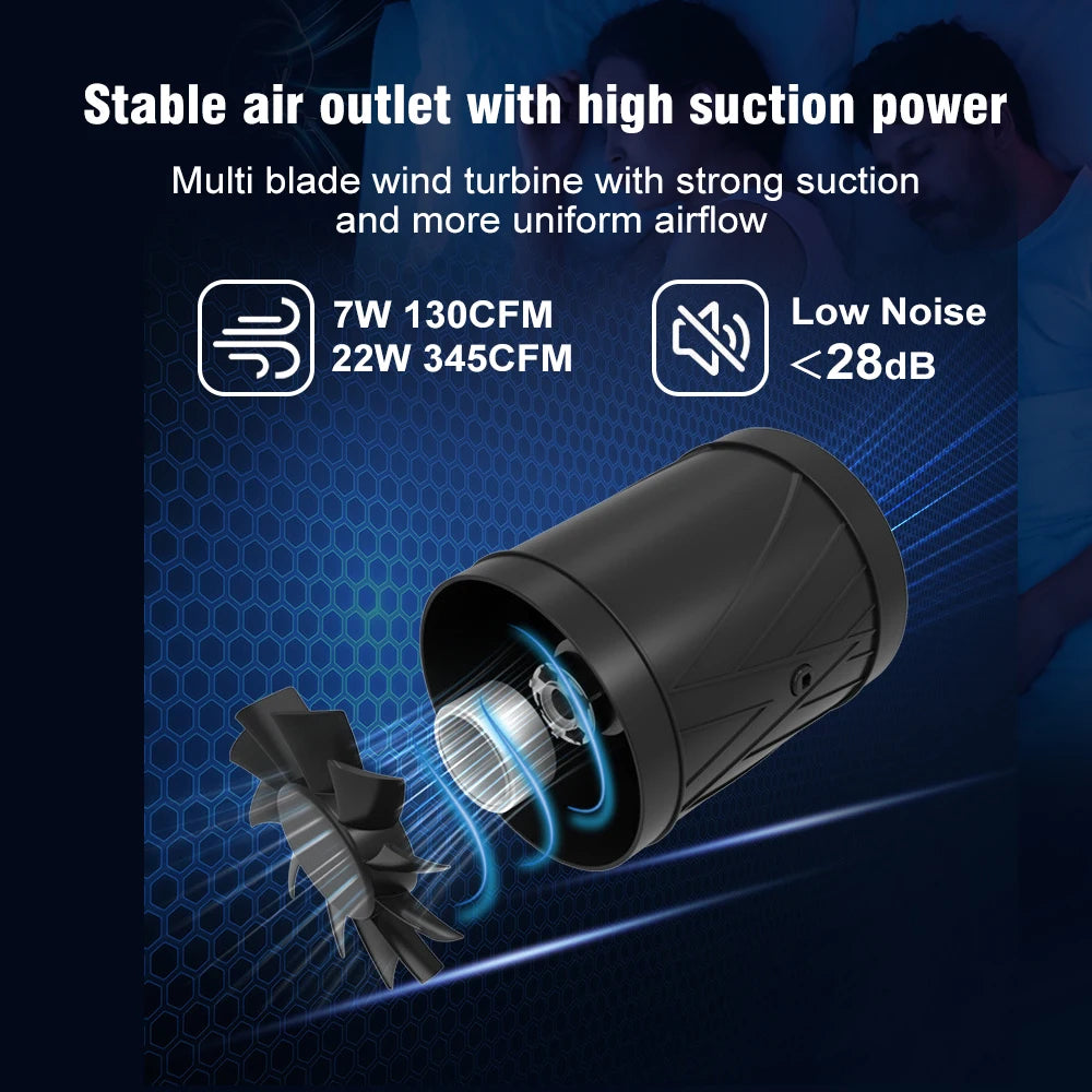 4/6 Inch Inline Duct Fan Adjustable Speed DC Brushless Motor Ventilation Fan for Greenhouse Tent Living Room Dining Room Kitchen