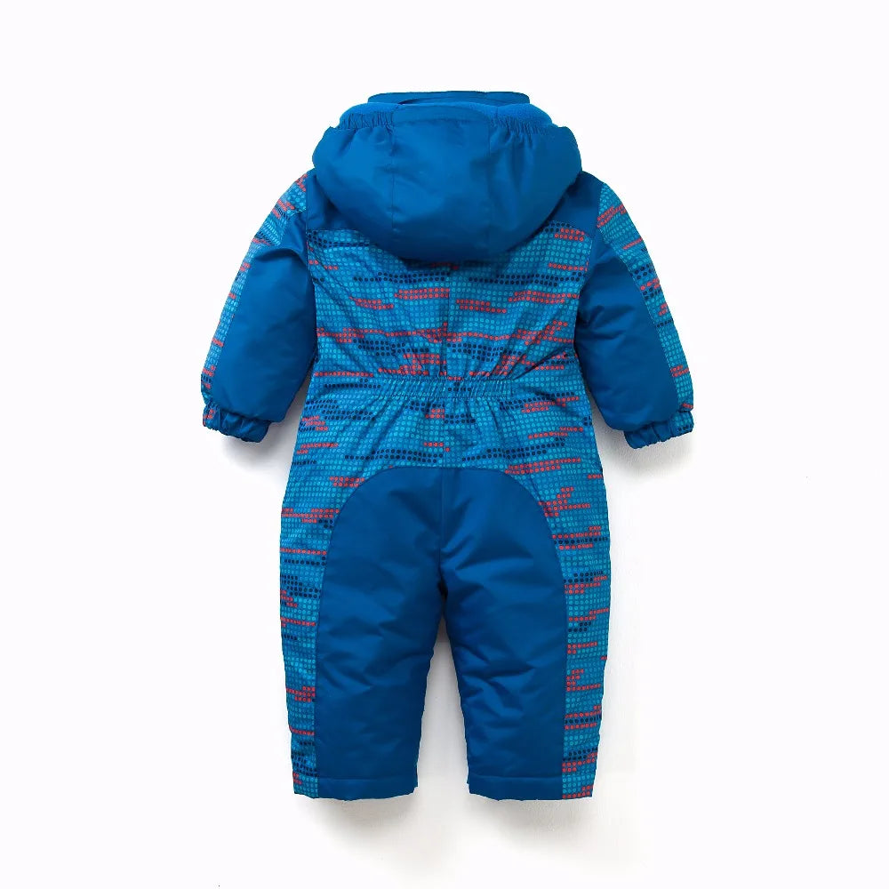 Baby Romper For Autumn Winter Baby Girl Pink Polka Dot Snowsuit Baby Boy Blue Romper Windproof And Waterproof 0-3 Year Clothes