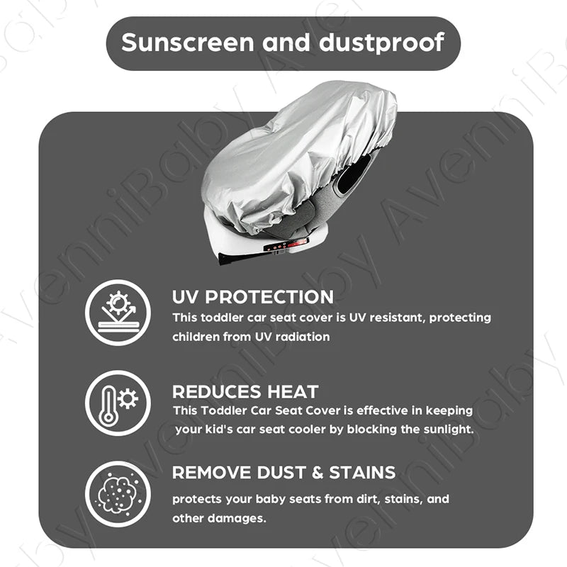 Baby Car Seat Sun Shade Cover, Infant Car Seat Heat Protector Keeps Your Toddler Baby Seat Cool, Blocks Out Heat & Sun UV Co