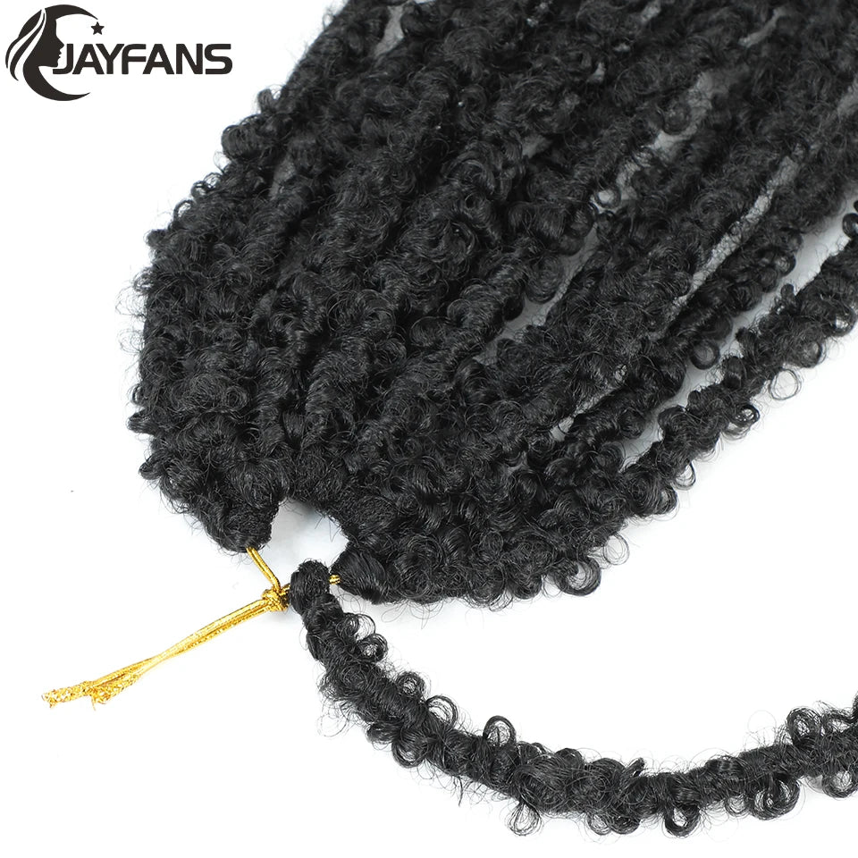 18 24 Inch Butterfly Locs Crochet Hair Extensions Synthetic Distressed Butterfly Soft Locs Crochet Braids Hair for Black Women