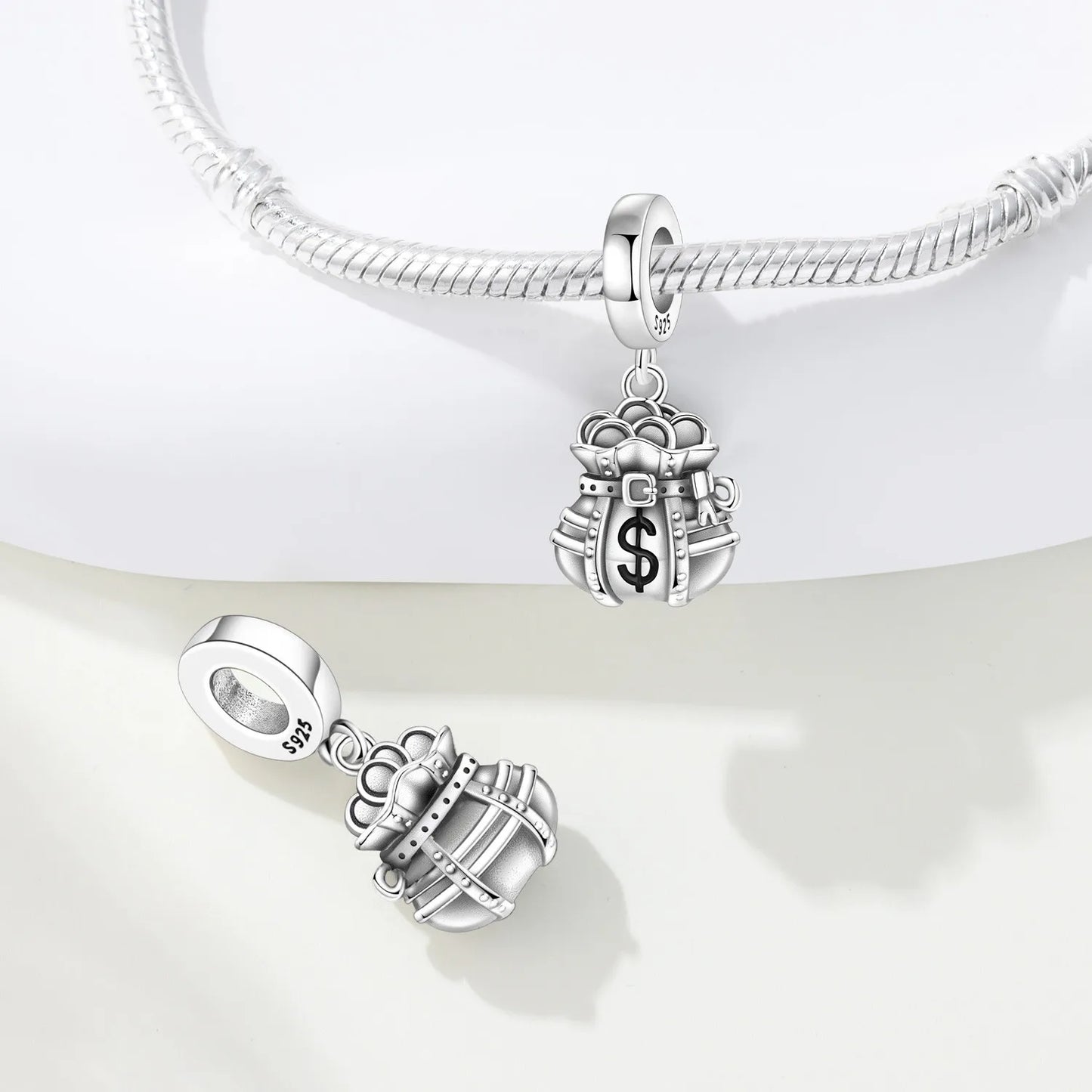 925 Sterling Silver Two-tone Symmetrical Angel Wing Pendant Necklace for Women Lucky Symbol Original Jewelry Party Couple Gift