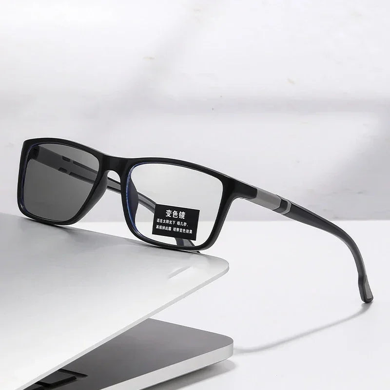 Smart Outdoor Color Changing Far Sight Glasses Unisex Women Men Anti Blue Light Photochromic Sunglasses Eyewear Diopter 0 To+4.0