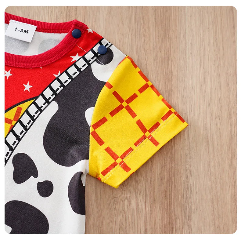 0-24 months newborns Baby Clothes One-Piece Cartoon Anime short-Sleeved Trousers Banquet Summer Fashion neonatal clothing
