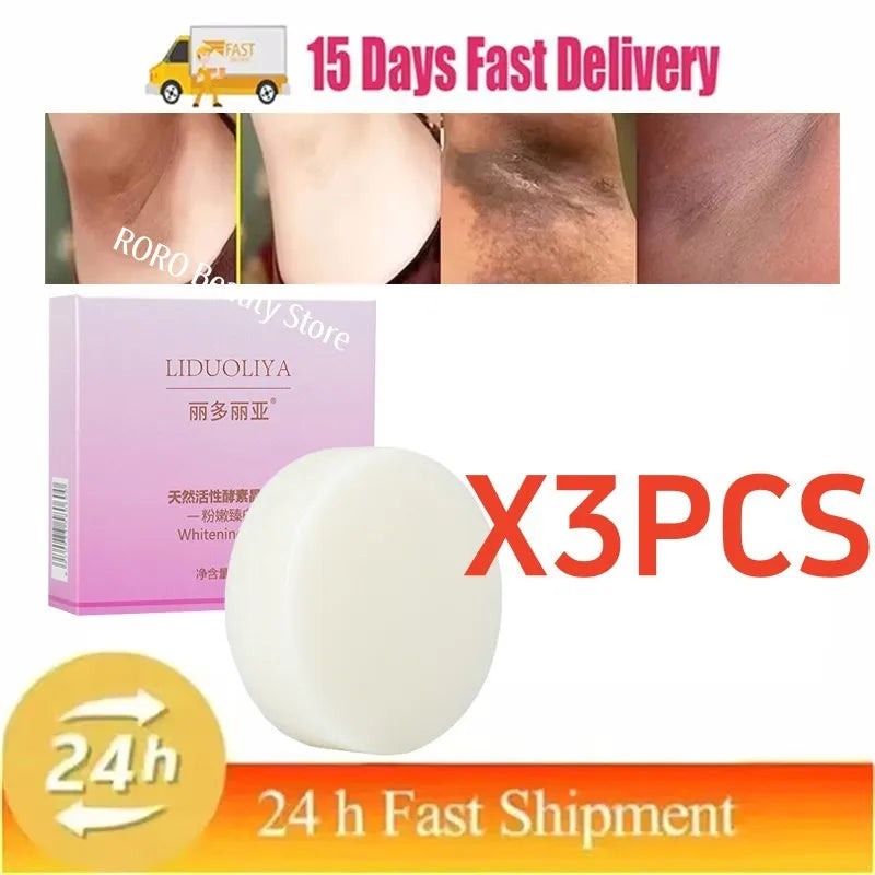 Body Whitening Soap Underarm Knee Bleaching Soap Chicken Skin Removal Dark Spot Removal Dead Skin Moisturize Brighten Body Care