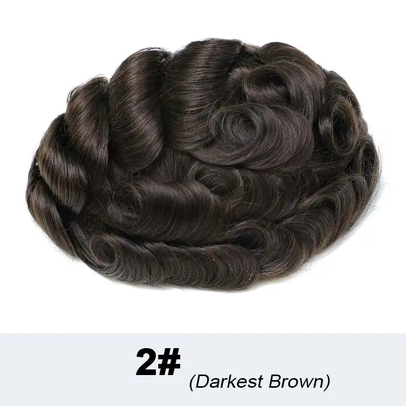 100% Density Full Lace Male Hair Prosthesis Swiss Thin Lace Men's Wig Natural Hairline Human Hair Man Hair System Wigs For Men