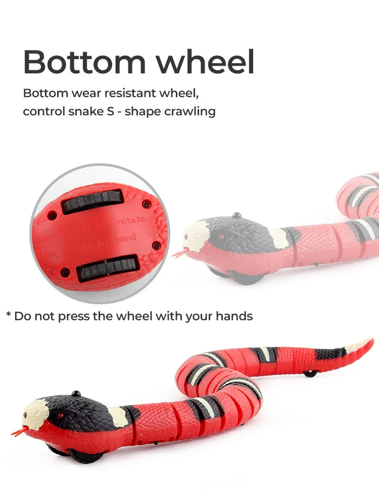 Pet Cat Toys Interactive Smart Sensing Snake TeaseToys Automatic Sensing Intelligent Obstacle Avoidance Indoor Play Cat Supplies