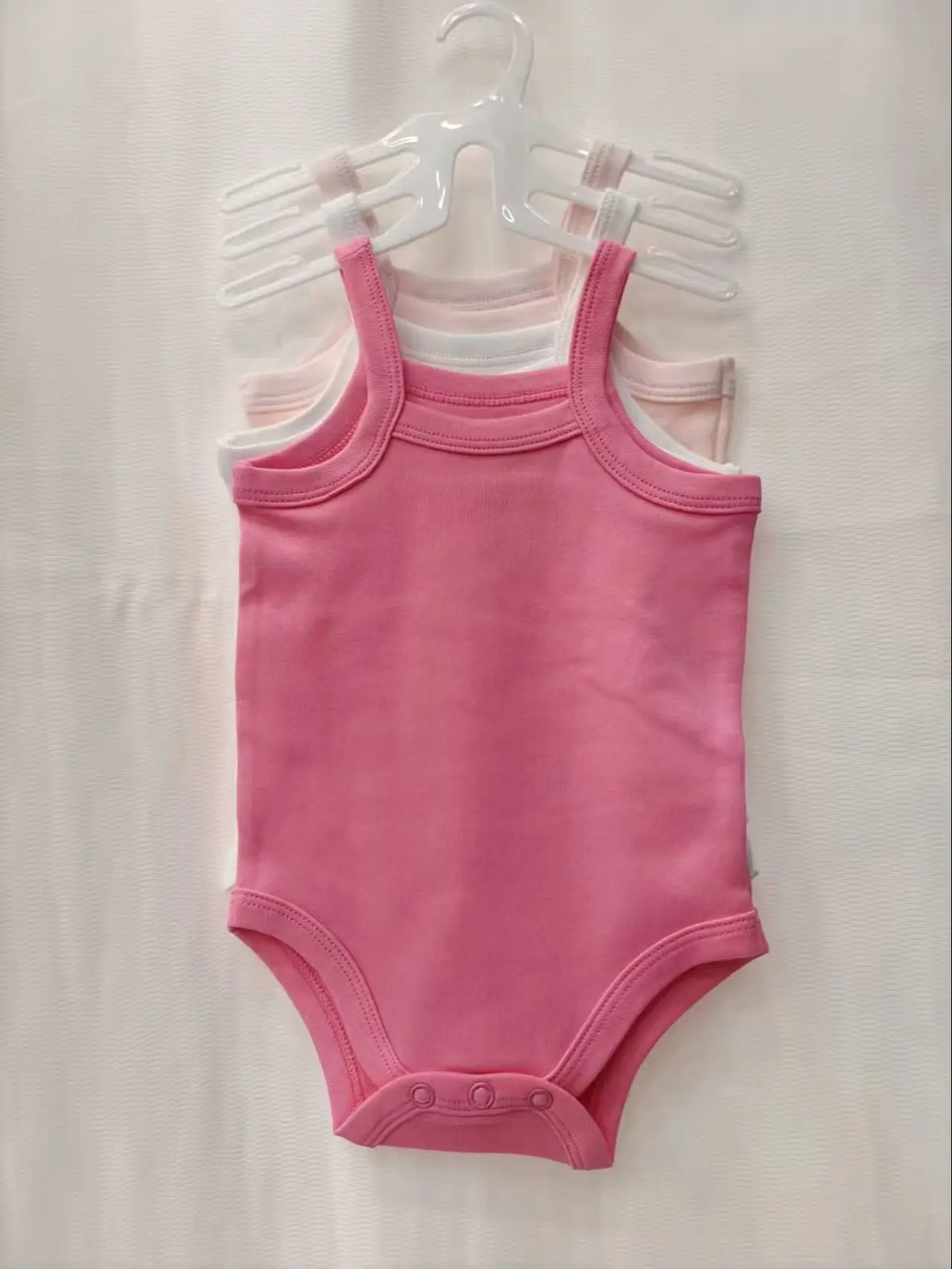 3PCS/SET Summer Baby Girl Clothes Cotton Material Vest Baby Jumpsuit Solid Color Soft And Comfortable Newborn Baby Bodysuit