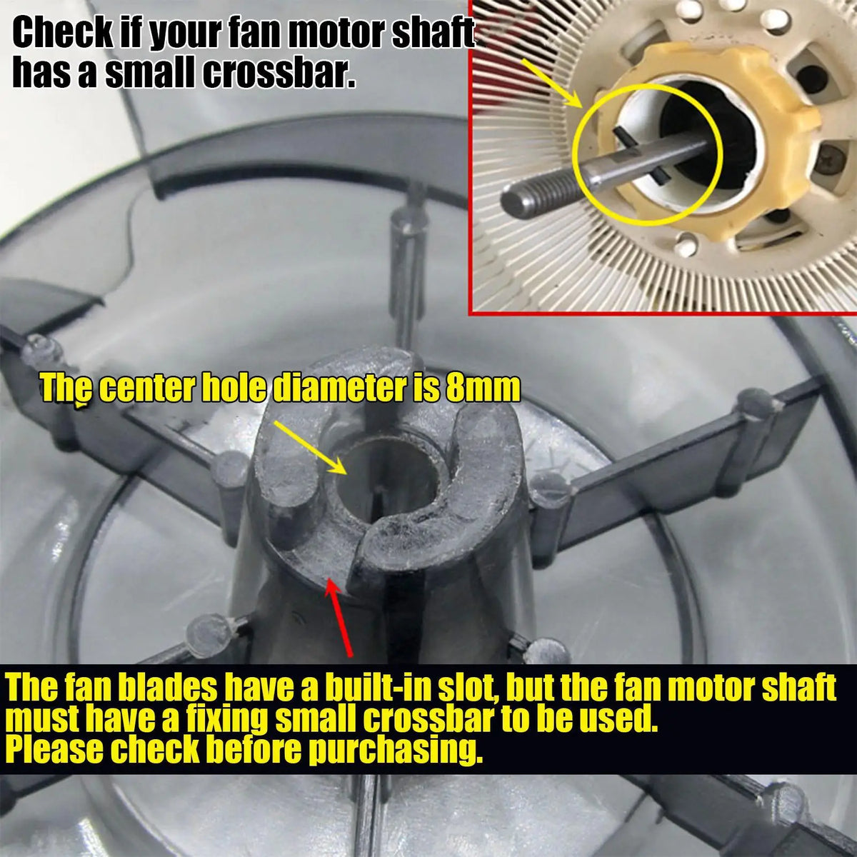 12/14/16 inch Fan Blade Replacement 5 Leaf Universal Table Stand Wall Fan Part with Nut Cover Quiet for Bedroom Home Office