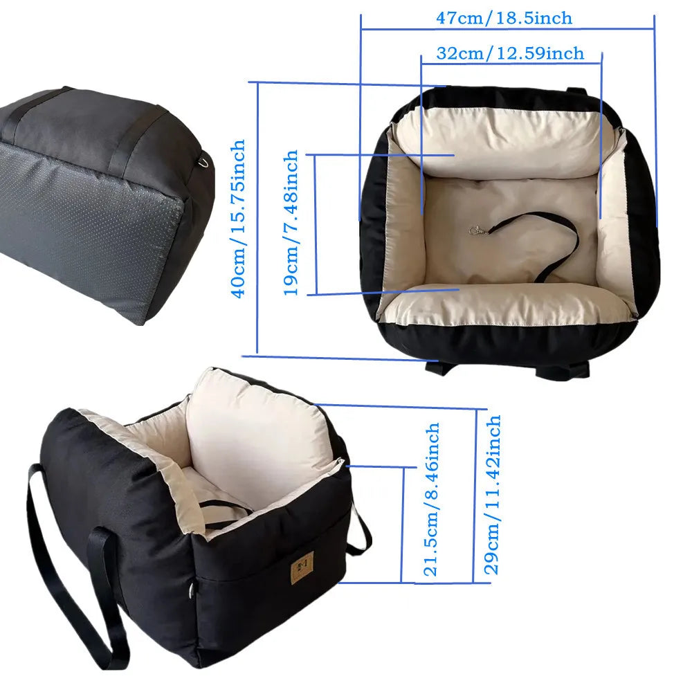 Pet Dog Car Seat Cover Safety Waterproof Puppy Nest Mat Cat Carrier Soft Comfort Travel Dog Car Seat Bed Washable Pet Carrier