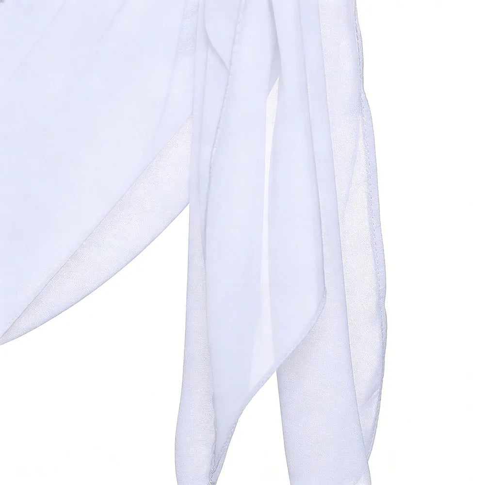 Summer Vacation Bikini Beach Skirt Women Beach Swimming Chiffon Skirt Lightweight Scarf Beach Swimsuit Hoodie Strap Design Sexy