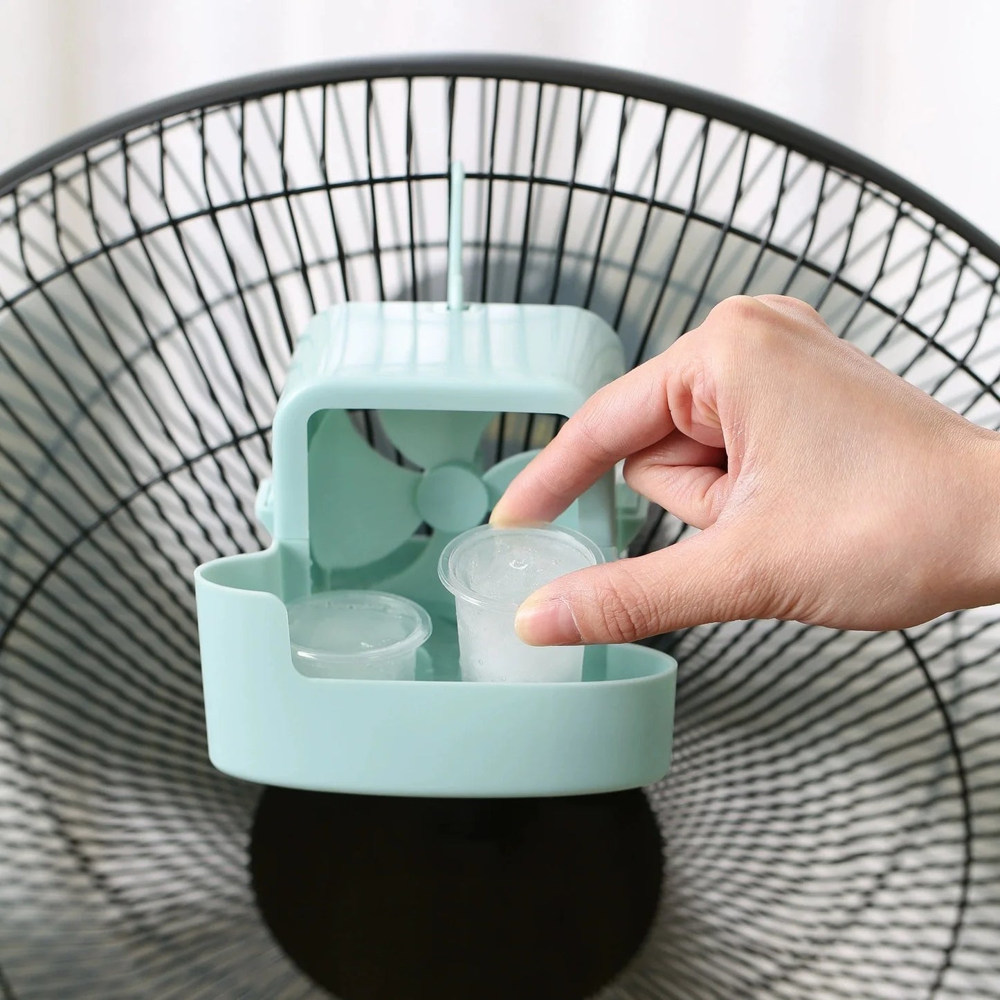 C2 Clip-On Ice Cooling Fan, Portable Air Cooler for Summer-Desk Camping Outdoor Essentials, Personal Evaporative Air Conditioner