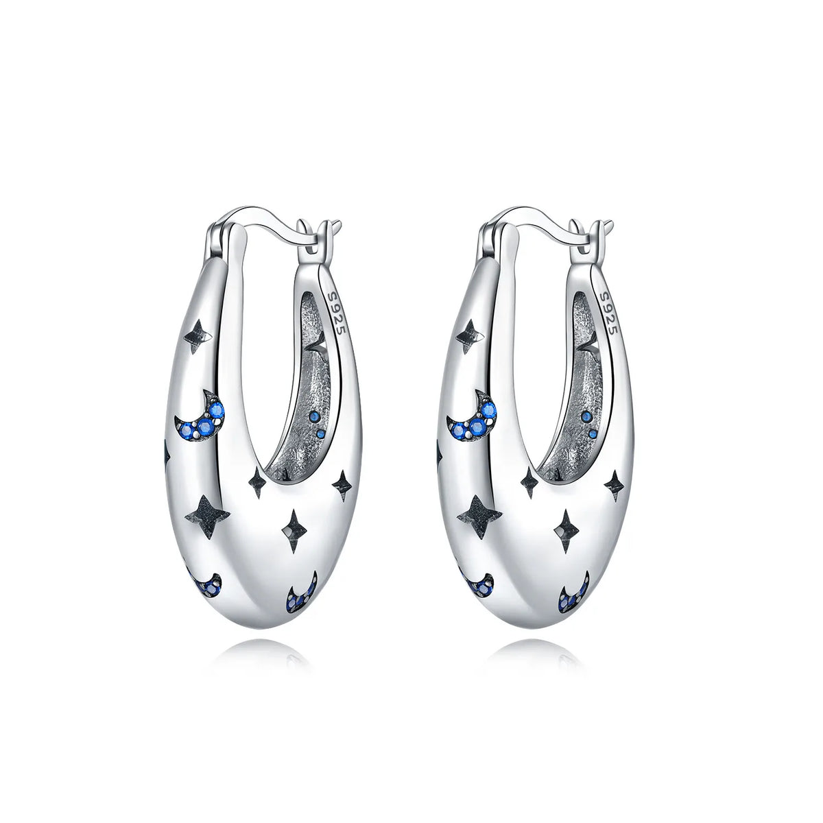 925 Sterling Silver Needle Iris Flower Hoop Earrings for Women Original Elegant Versatile Jewelry Birthday Party Fine Gift 2026