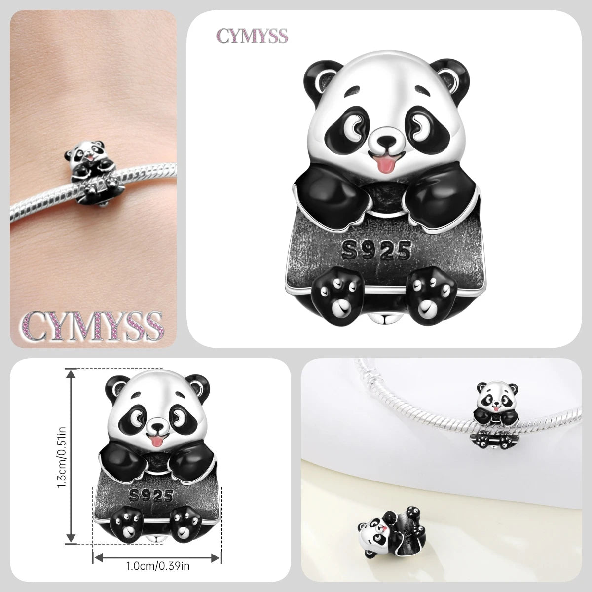925 Sterling Silver Cute Pet Animal Lion King Pendant DIY Jewelry Beads for Women Bangle Bracelet Necklace Birthday Party Gifts
