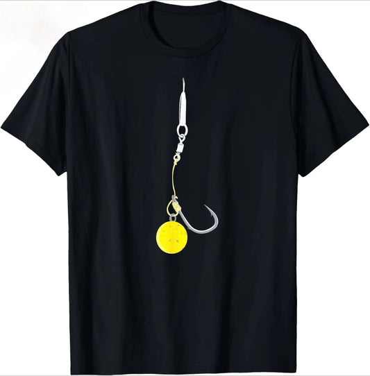 Summer Men's Carp Fishing Hair Set Corn Bait Printed Carp Fishing Fisherman Round Neck T-shirt 100% Cotton Casual Short Sleeve