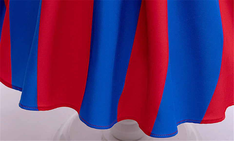 Halloween Amazing  Digital Circus Pomni Cosplay Costume Carnival Fancy Red Blue Clown Dress Up Disguise Joker Headwear