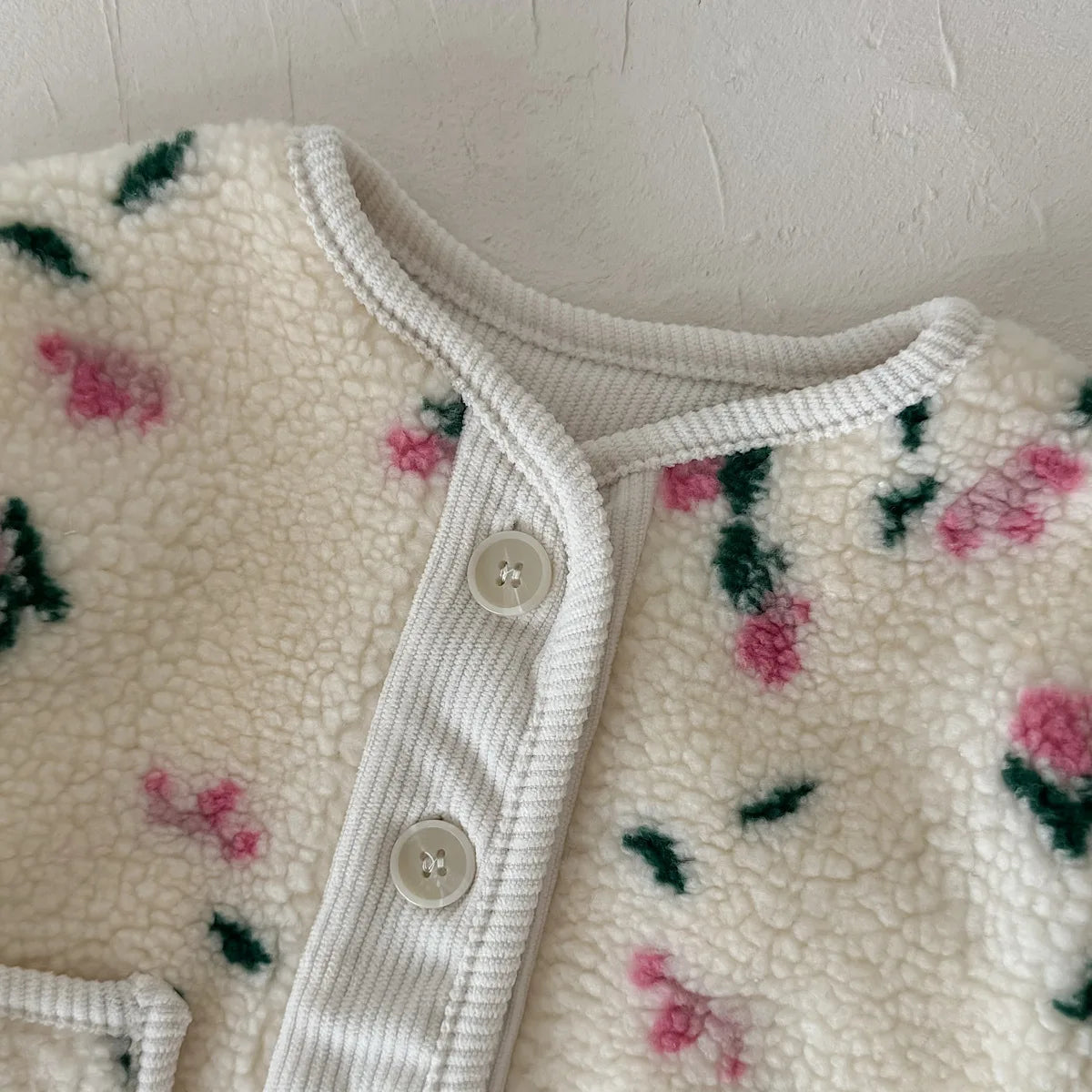 Wholesale 0-3 Y Baby Girls Clothes Full Of Floral Print Girls Thicken Jacket Fur Lining Girls Fur Coat Kids Girls Outfit