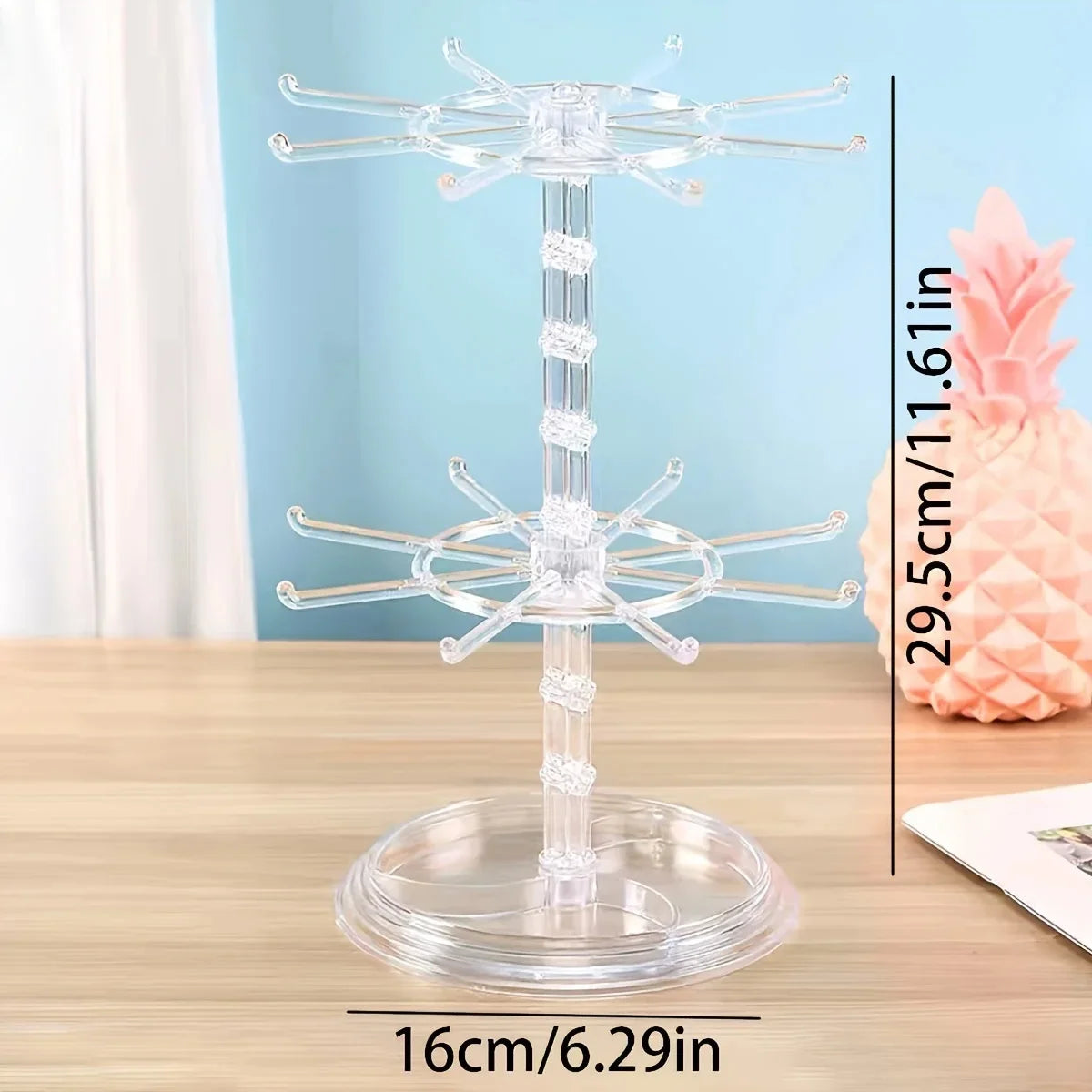 1Pc Multi-Layer Rotating Jewelry Rack, Necklace Display Stand & Bracelet Hanging Organizer, Storage Rack