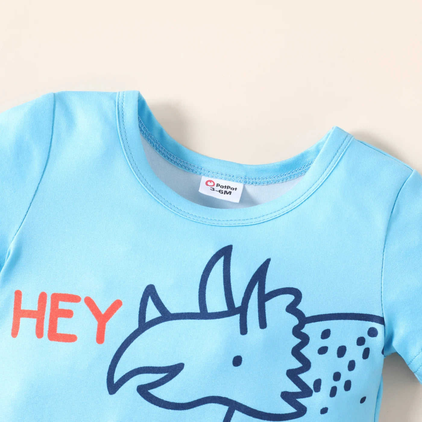 PatPat Baby Boy Stripe/Dinosaur Print Short-sleeve Romper