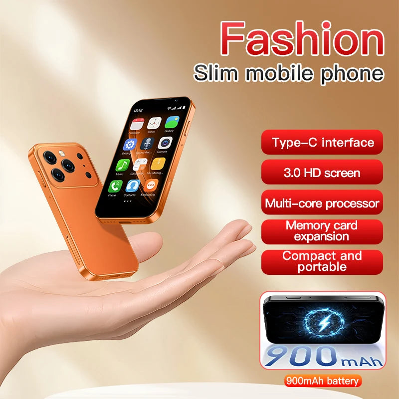SOYES i17 Mini Smartphone 3.0" Screen 2GB RAM 16GB ROM Dual SIM Standby Dual Camera Android 9.0 Small Mobile Phone