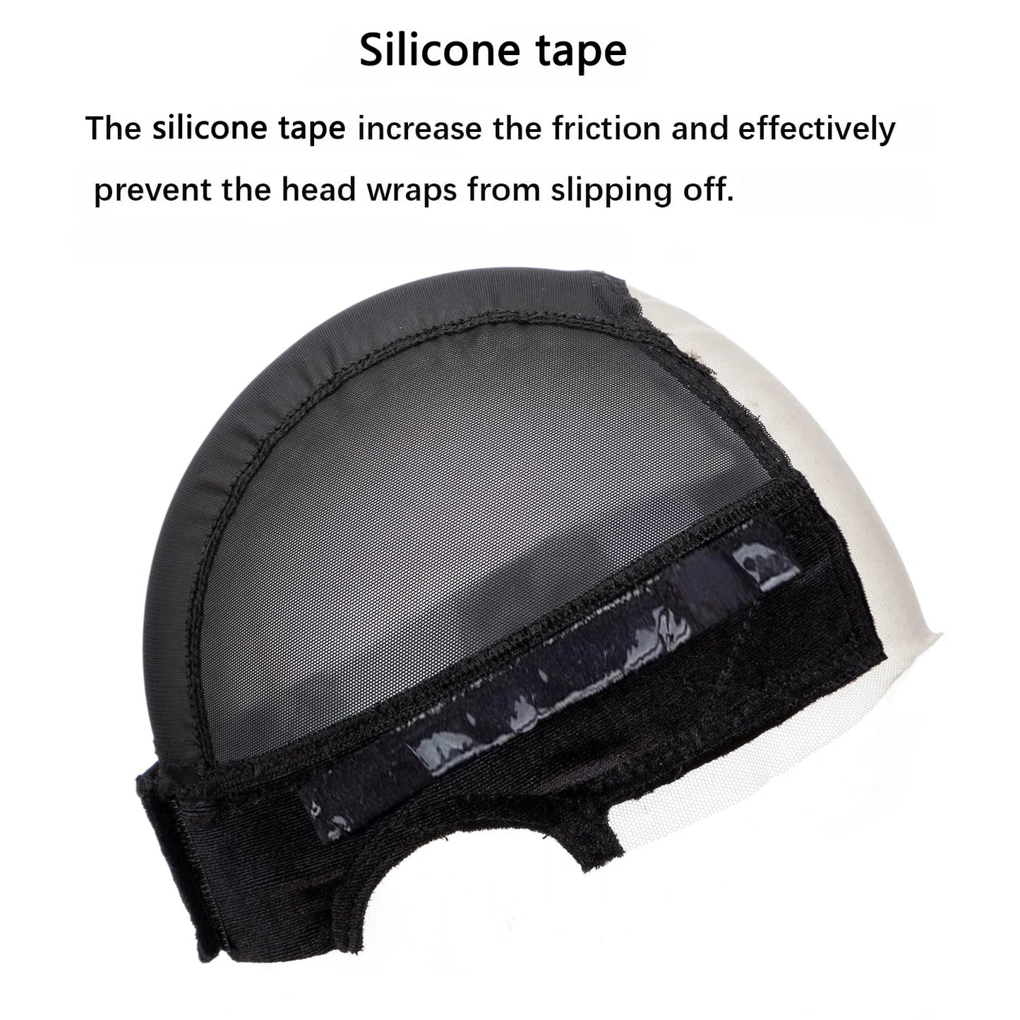 Lace Silicone Wig Grip Cap for Women,Wig Cap with Grip Band Adjustable,Used for Lace Wigs and Single Top Wigs-Lace Grip Cap
