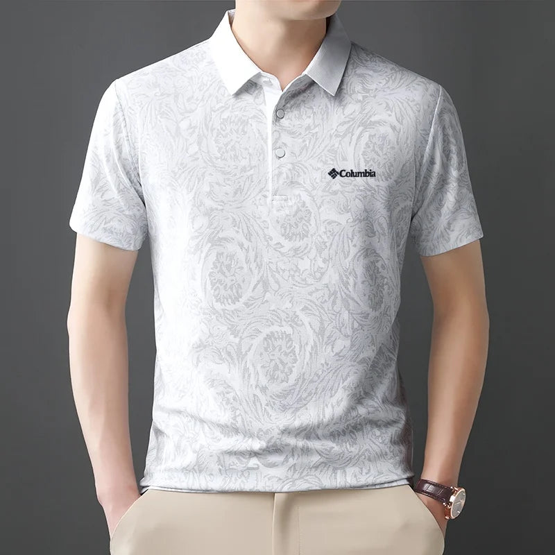 Designer Men's Short Sleeved Polo Shirt Summer New Cool Breathable Fashion Original Print T-shirt Business Casual Men's Clothing