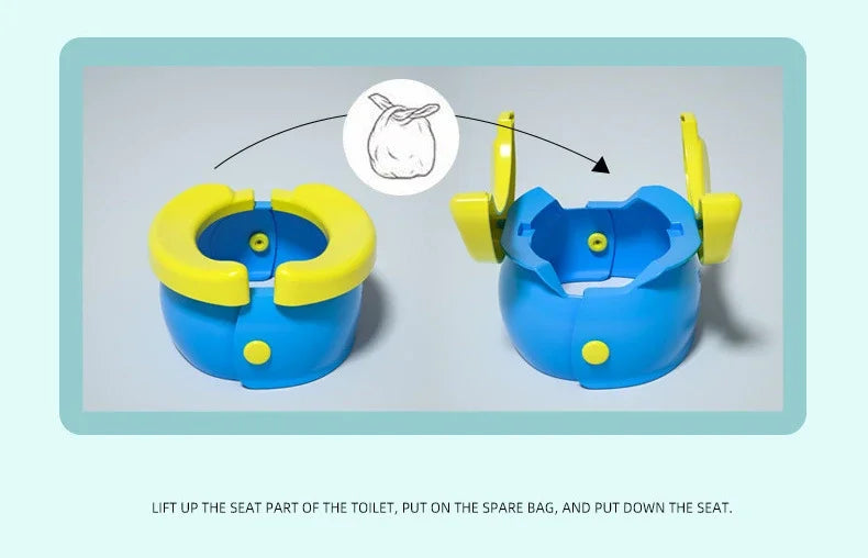 New Children's Foldable Potty Training Seat Easy To Clean Toilet Seat Boys and Girls Birthday Gift Portable Travel Baby Potty