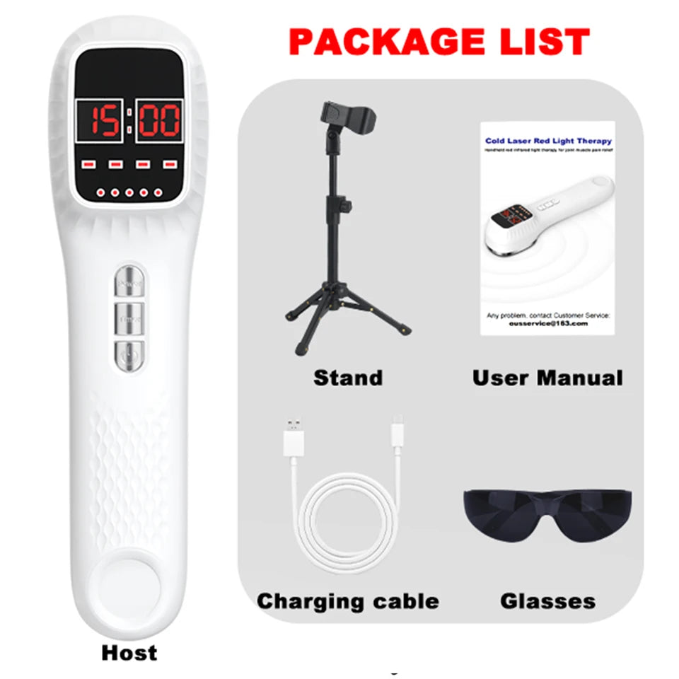 650nm+808nm Handheld Face Body Red Light Infrared Beauty Device Skin Rejuvenation Muscle Joint Body Fatigue Relief Health Care