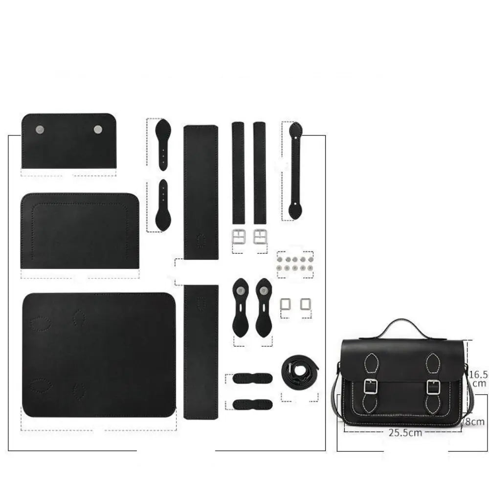 New PU Leather DIY Material Bag DIY 10 Colors Shoulder Crossbody Bag Hand-stitched Self-made Bag Women