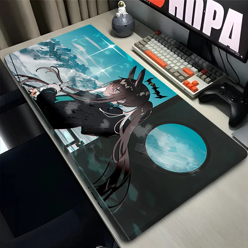 Anime Mouse Pad Gamer Computer Accessories Rubber Desk Mat Arknights XXL Playmat Gaming Office Deskmat Mousepad Large Pc Carpet