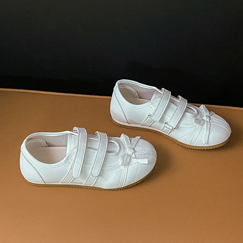 Flats Women Ballet Dance Shoes Walking Spring Cozy Sport Shoes Woman 2025 Fashion New Designer Sneakers Brand Zapatos De Mujer