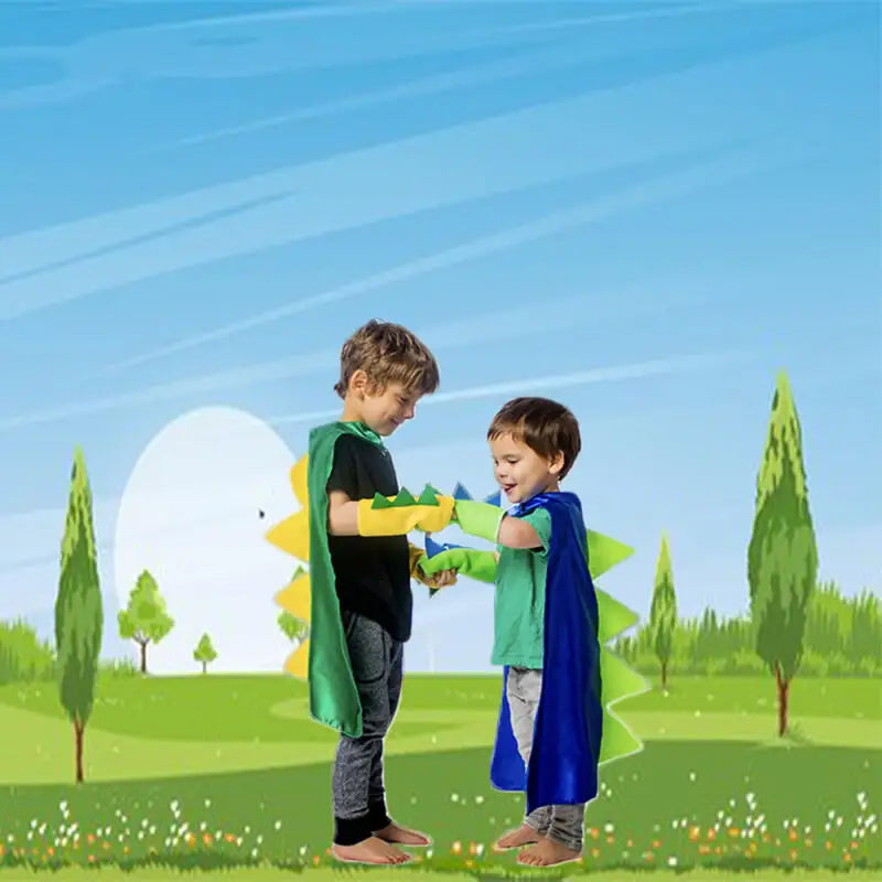 Halloween 7 Colors Dinosaur Costume Cloak with Hat for Boy Birthday Party 70CM Toothless Dragon Fancy Cape Mask Cosplay Costumes