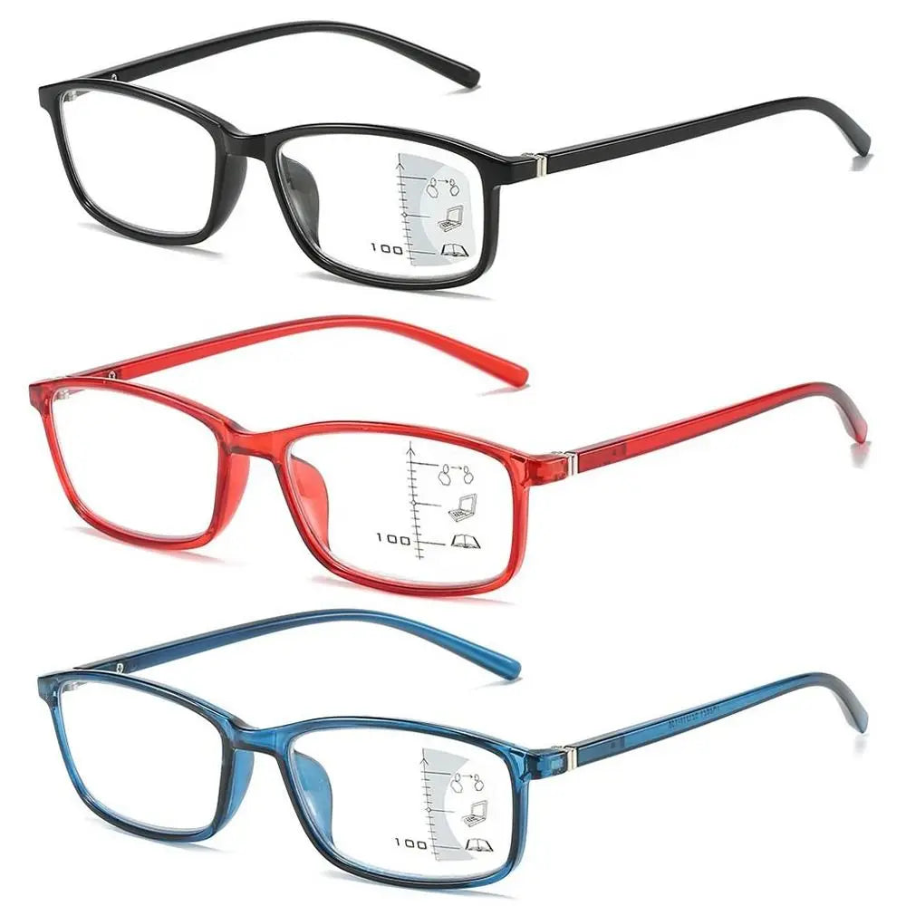 Retro Progressive Multi-Focus Reading Glasses For Men Women Anti-blue Light Near Far Presbyopia Eyeglasses